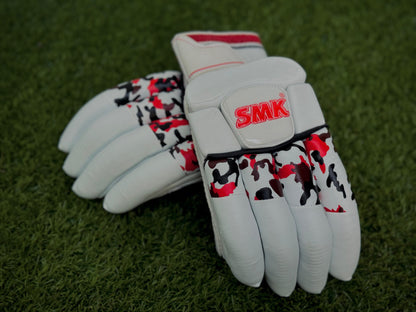 White Red Limited Batting Gloves